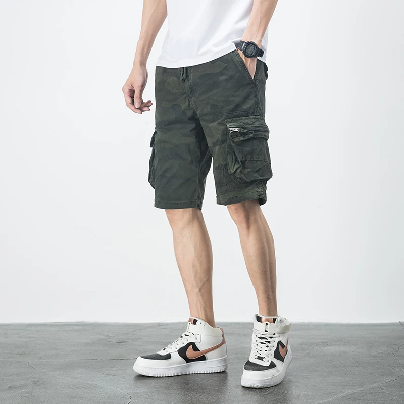 

Camouflage Military Shorts Summer Men'S Jogging Sports Shorts Multi-Pocket Casual Work Shorts Large Size Hip-Hop Street Clothing