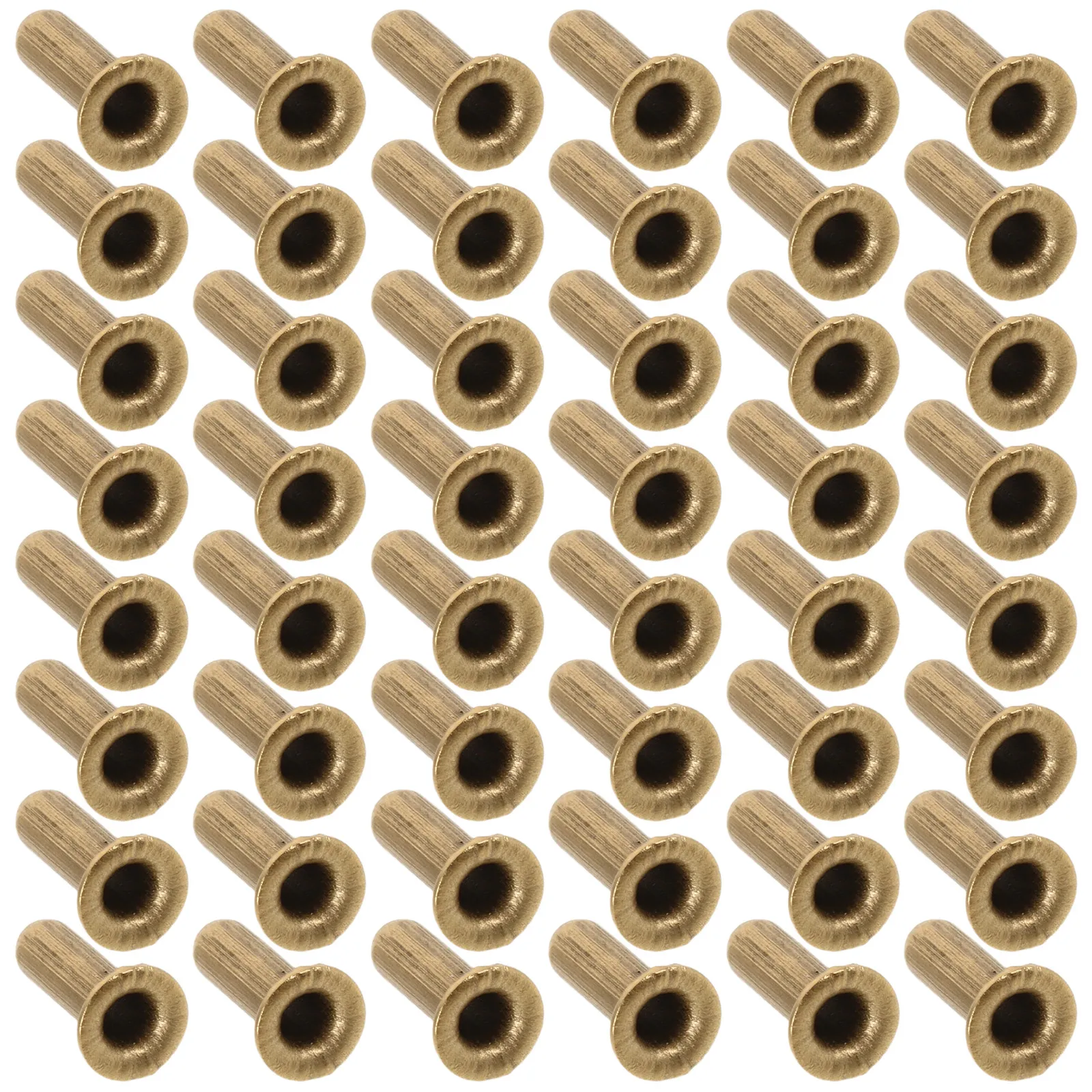 하프 악기용 100개 중공 리벳 금속 관형 아일렛 패스너 세트 8mmx2.5mm 리어..
