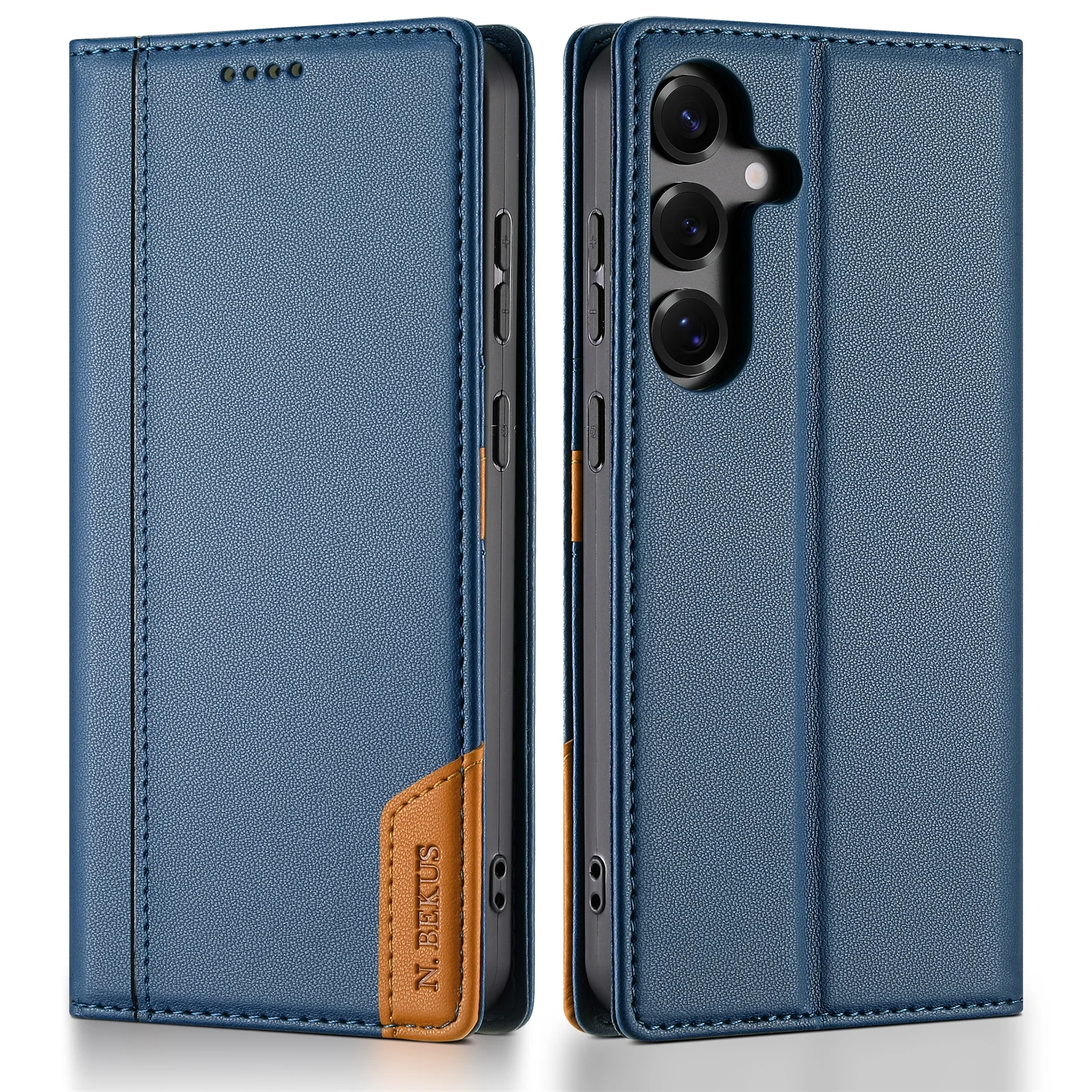 Leather Magnetic Card Holder Wallet with RFID Protection
