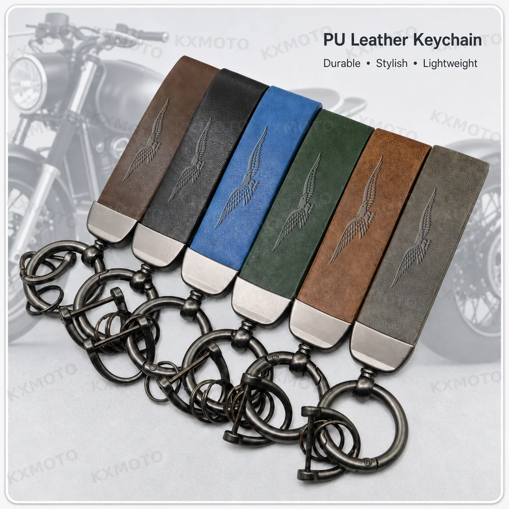 Luxury PU Leather Motorcycle Keychain