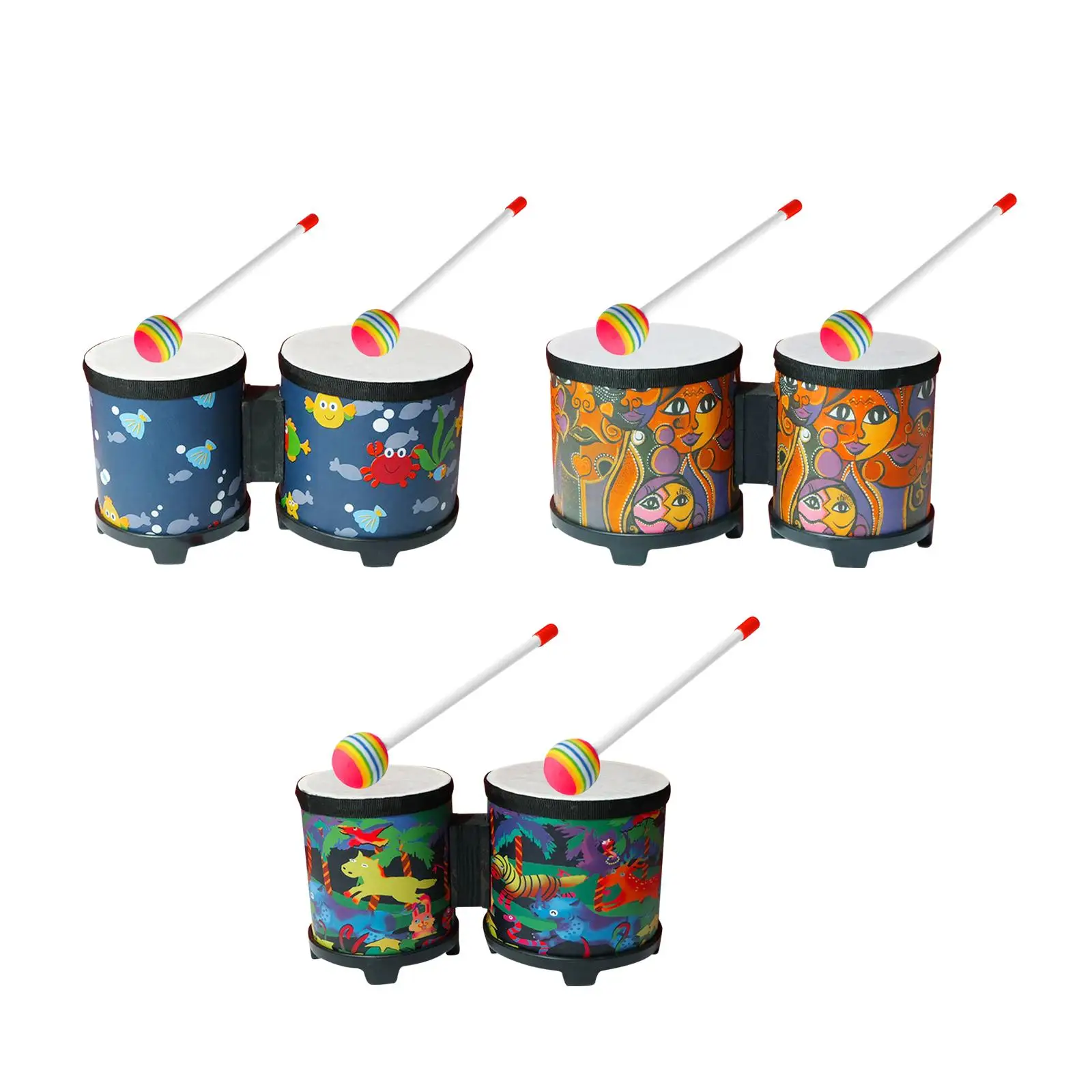 Bongo Drum Set Strumento A Percussione In Legno Musica Illuminismo Tamburo Per Bambini Adulti Bambini Principianti Ragazze Ragazzi Giocattolo Per Fest