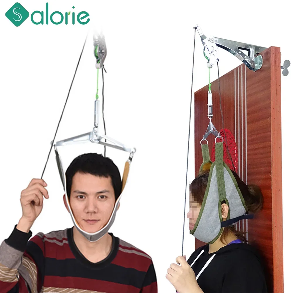 Neck Massager Door Hanging Cervical Neck Traction Device Adjustable Head Cervical Spine Massage Relaxing Stretcher Tools