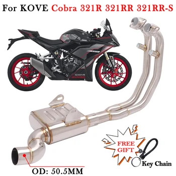 Slip On For KOVE Cobra 321R 321RR 321RR-S 321 R RR RRS Motorcycle Exhaust System Modify Muffler Escape Moto Bike Front Link Pipe