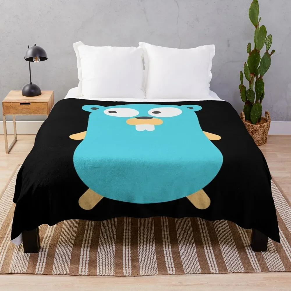 

Golang Gopher Throw Blanket Kid'S Fashion Sofas Summer Beddings Blankets