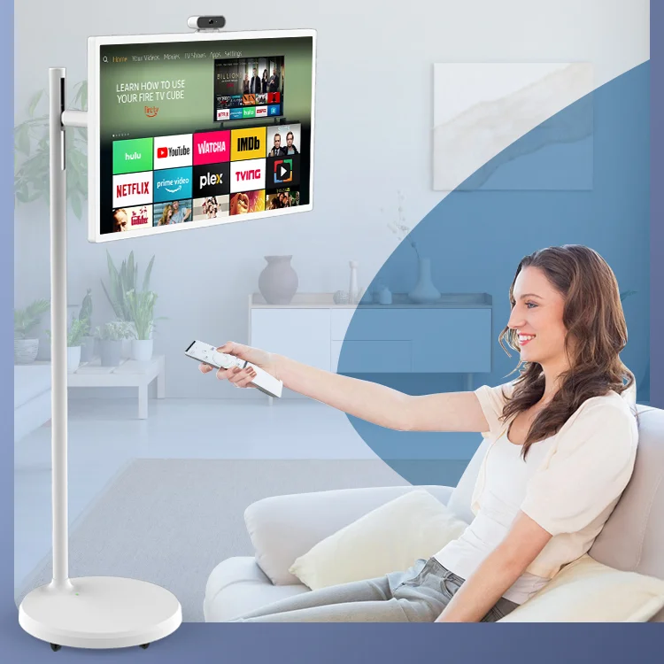 Portable 24 27 and 32 Inch Touch Screen Smart TV with Android 12 OS Rechargeable Display for Home Business and Gaming