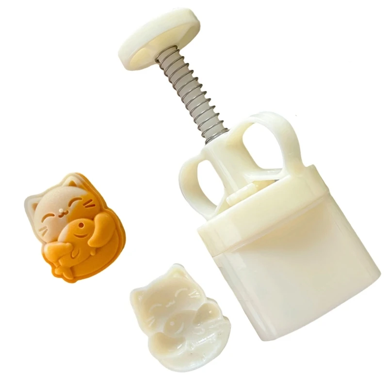 

Unique Carp Cats Mooncakes Molds Beautiful Pastries Treat Dessert Embosser
