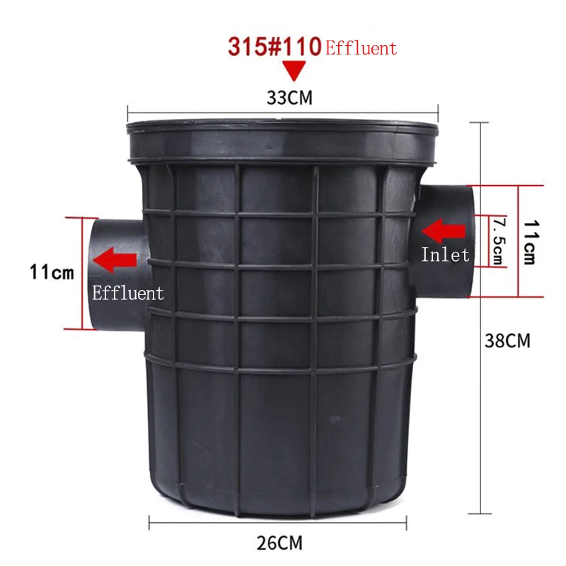 underground oil water separator plastic grease trap grease interceptor hair collector drain kitchen waste water treatment