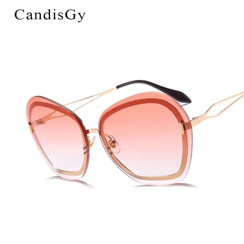 

Fashion Cat Eye Hollow out Mirror Sunglasses Women 2023 New Brand Designer Lady Female Sun glasses UV400 Pink Cateye