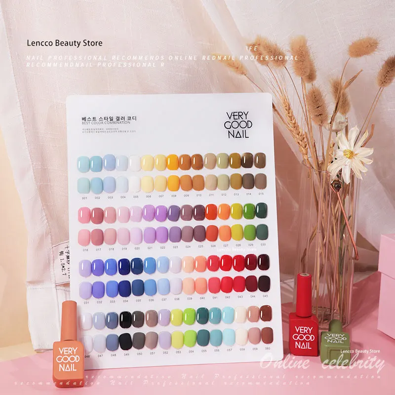 

Lemcco 15ml Very Good Nail Gel Polish Set 60pcs Nail Gel With Different Bottle Color Card Nail Salon Soak Off UV LED Gel Lacquer