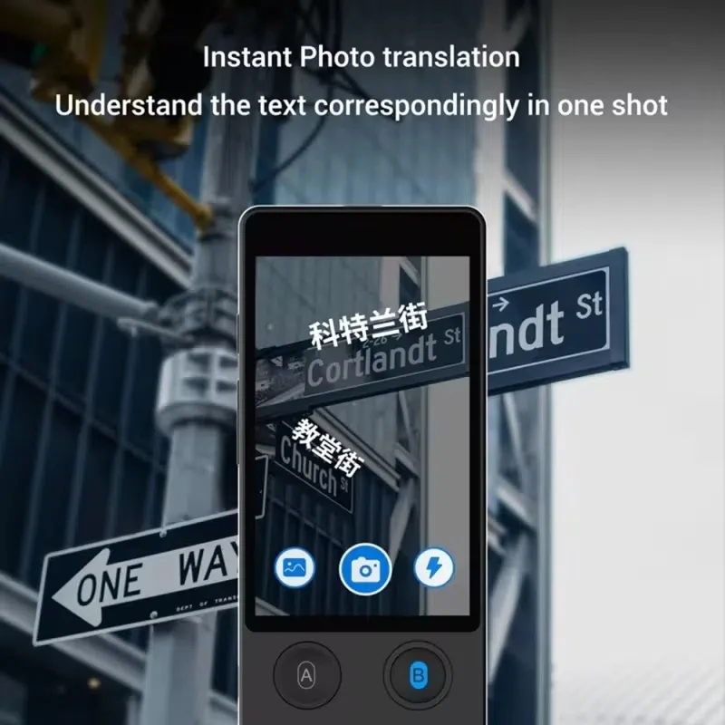 W12 Voice Translator 144 Language 3.7Inch Intelligent Real-time Translation Text Photo Translator Simultaneous Interpretation