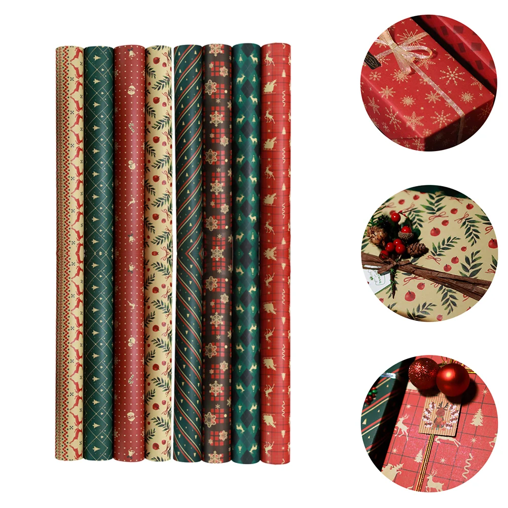 

Birthday Wrapping Paper Brown Wrapping Paper Christmas Supplies Christmas Decorations Holiday Wrapping Paper