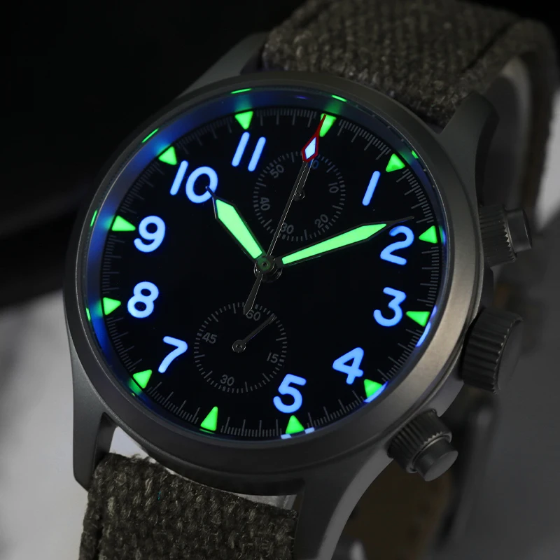 MILITADO ML1868-2 クロノグラフ Militado Retro VK67 Quartz Chronograph Watch ML1868