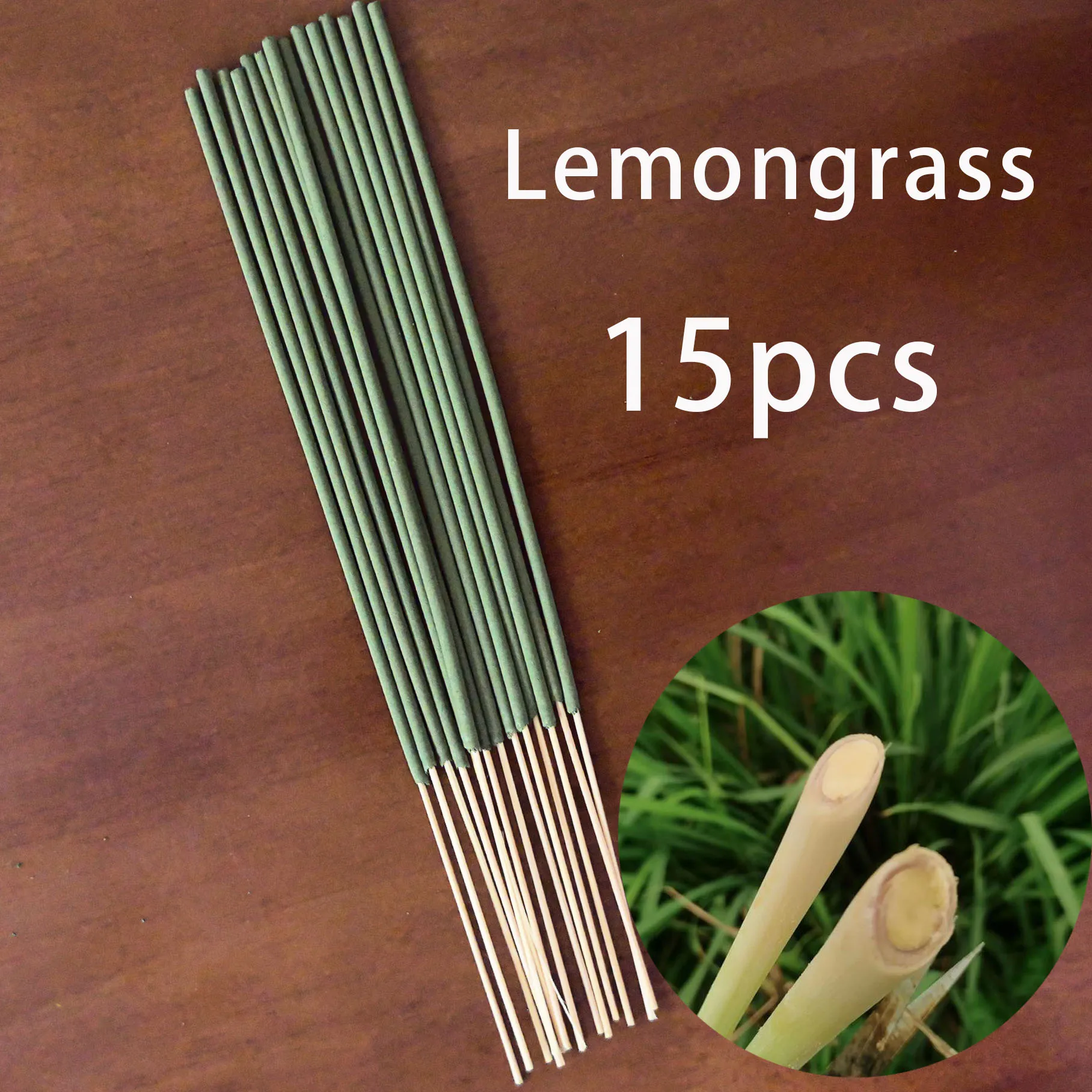 8.7-Inch Green Citronella Incense Sticks, Unique Lemongrass Scent, Popular Color, Suitable for Home Life, Long-Lasting Fragrance