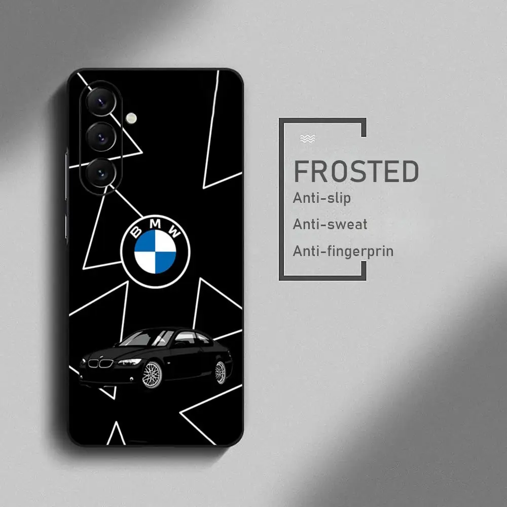 Sleek Black Car-Inspired Soft Phone Case