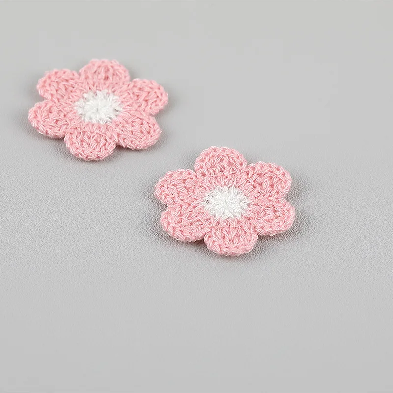 Floral Embroidered Knitted Patches - Decorative Fabric Stickers and Accessories (Set of 10)