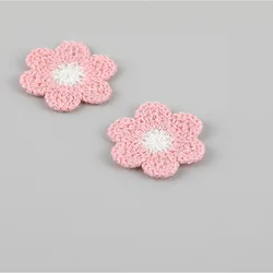 Floral Embroidered Knitted Patches - Decorative Fabric Stickers and Accessories (Set of 10) - 30pc (5)