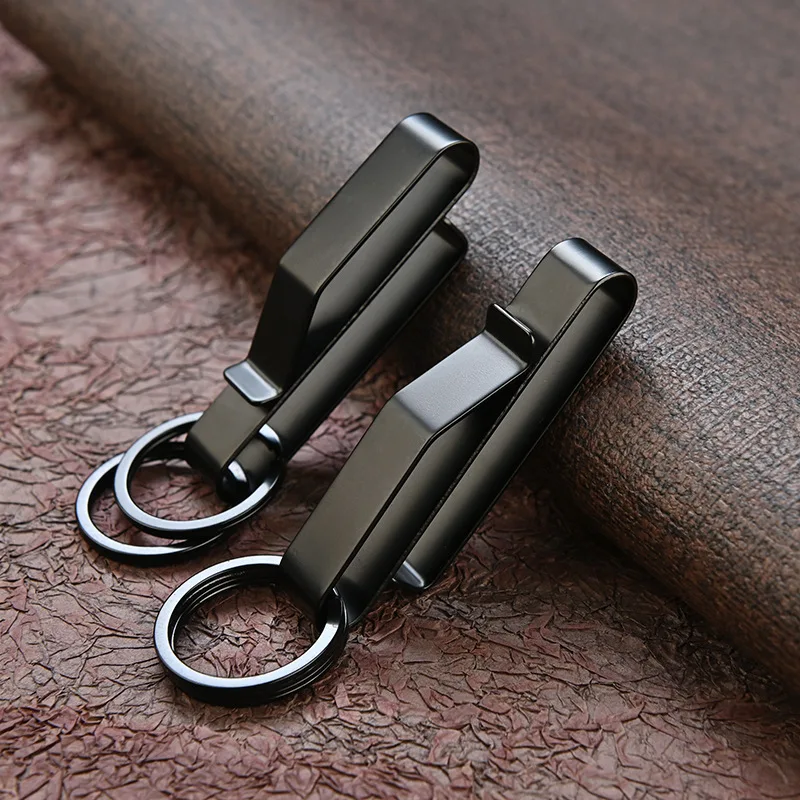 Multi-purpose belt buckle lightweight and durable stainless steel tactical key ring - suitable for both men and women 1PC 4