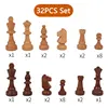 Wooden Magnetic Chess Pieces Children Toys Solid Wood Magnetic 2.2/2.5/3.5 Inch Piece Accessories No Board Puzzle Thinking Game 4
