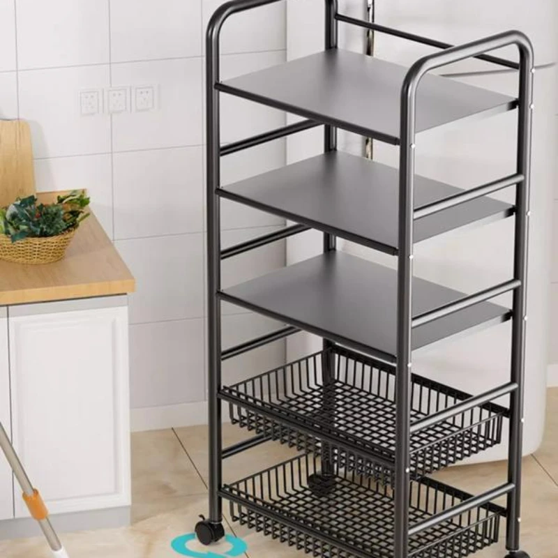 

Kitchen, microwave oven, household simple, floor-to-ceiling, multi-layer storage, multi-functional vegetable basket shelf