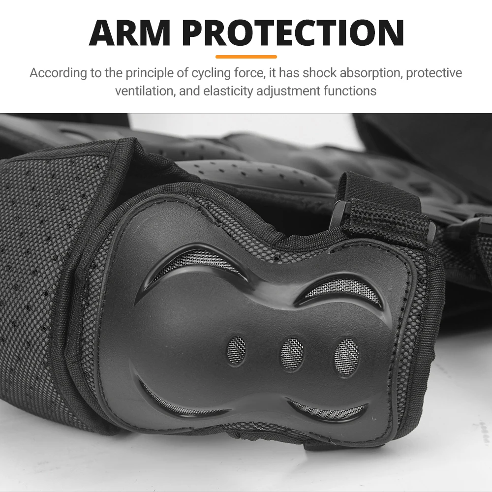 Kid's Motorcycle Armor Vest Protection Motocross Body Armor Jacket Protective Armors Riding Kneepads Moto Full Children