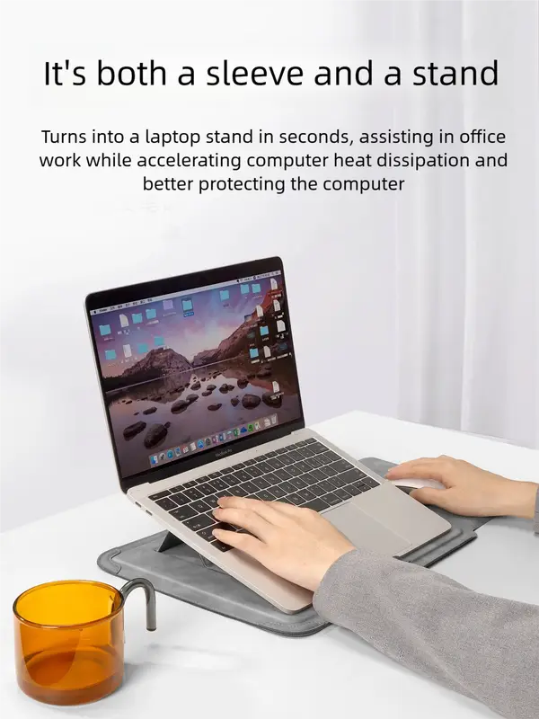 Laptop Sleeve Case 13 14 15 15.6 16Inch For Huawei HP DELL Bag For Macbook Air Pro 13 13.6 M4 Notebook Case with stand Men Women - Image 3