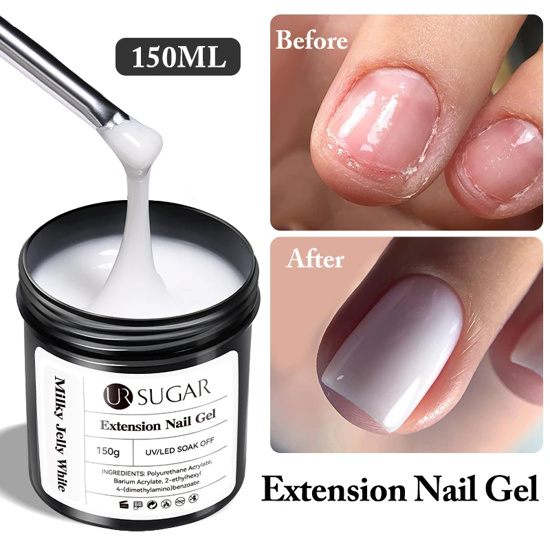 Gel De Construction Pour Ongles UR SUGAR - 150 G Transparent, Pour Lampe LED/UV - Neuf