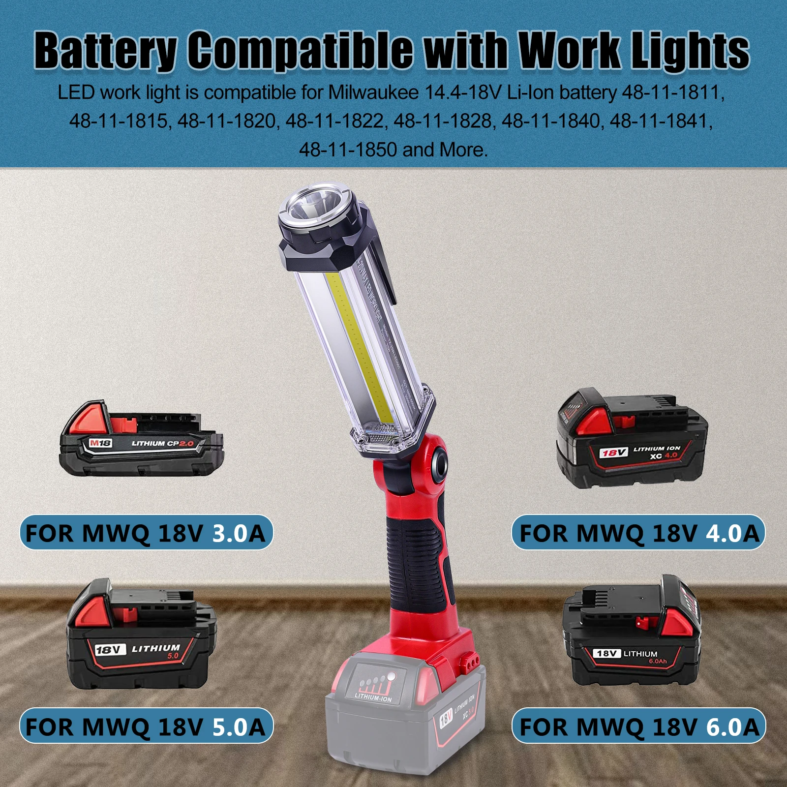 LED Work Light for Milwaukee 14.4V-18V Lithium Battery 2000LM Max USB Flashlight New Portable LED Flashlight led flashlight led work light work light