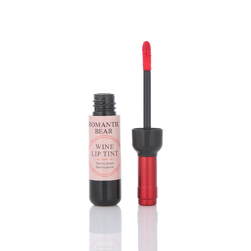 24Pcs Wine Lip Tint 6 colors Waterproof Wine Lip Stain Long Lasting Matte Liquid Wine Bottle Lipstick Lip Gloss for Women Makeup 5