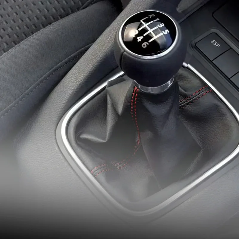 5/6-Gang-Schaltknauf mit Ledertasche für Volkswagen VW Golf 5 V 6 Vi MK5 MK6 Jetta 2013-2016 Auto Styling – Detail 1