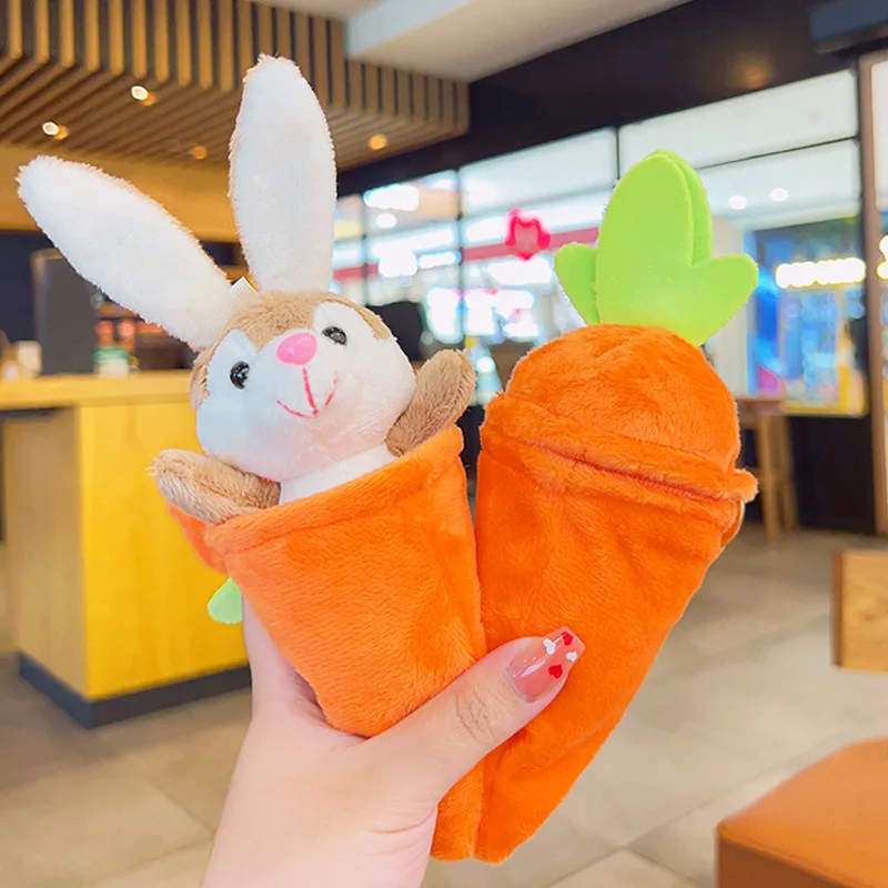 

17CM Plush Animal Plush Rabbit Holiday Gift Plush Keychain Bag Pendant Plush Carrot Turned Rabbit Plush Toy Animal Doll