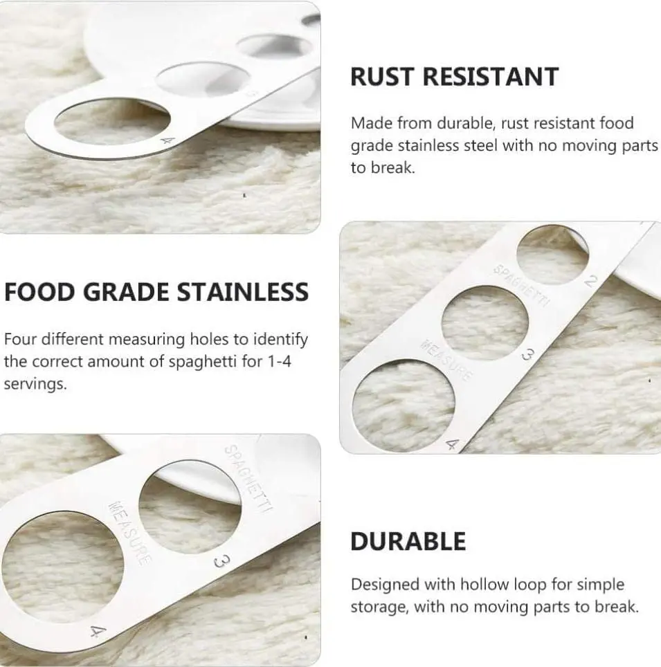 Misuratore Spaghetti In Acciaio Inox - Dosatore Con 4 Fori Per Porzioni - Foto 8