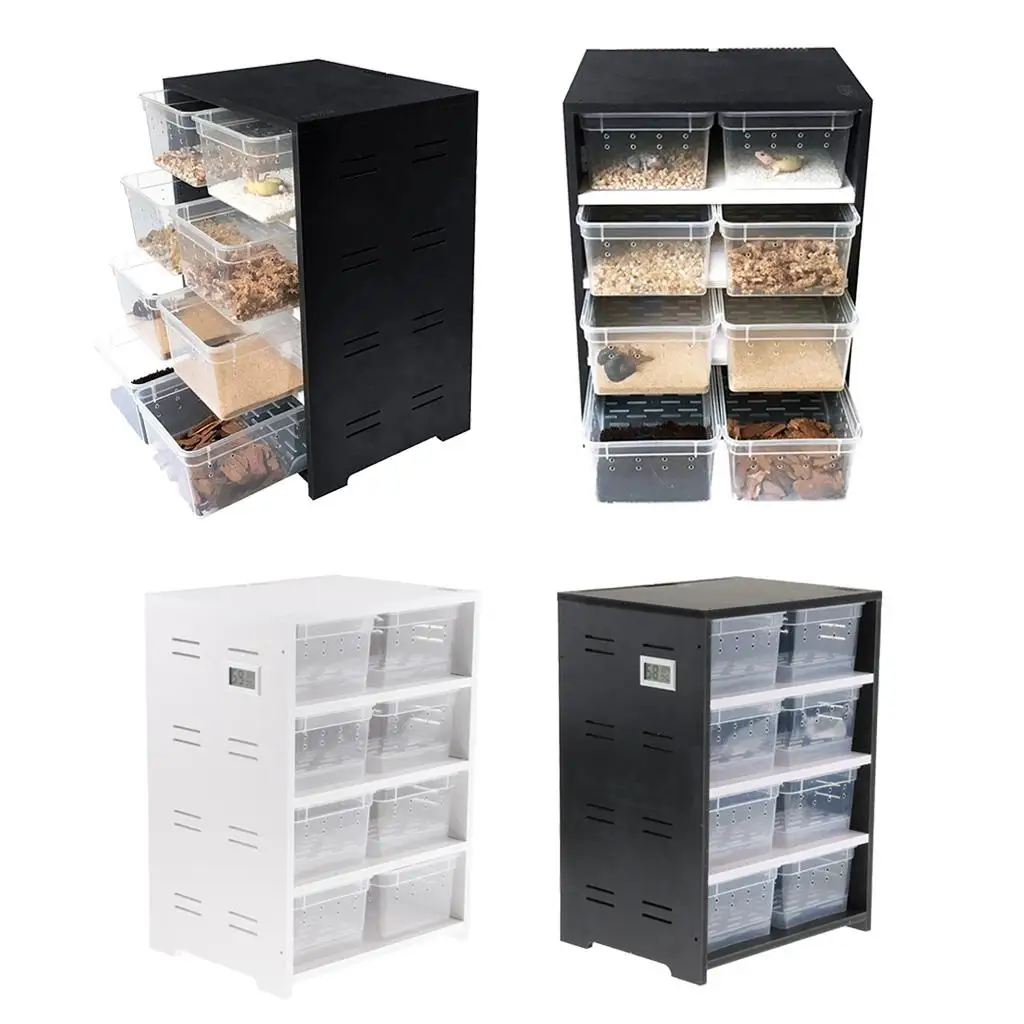 PVC Breeding Cabinet for Reptile In Winter Reptile Terrarium 8 Breeding Boxes
