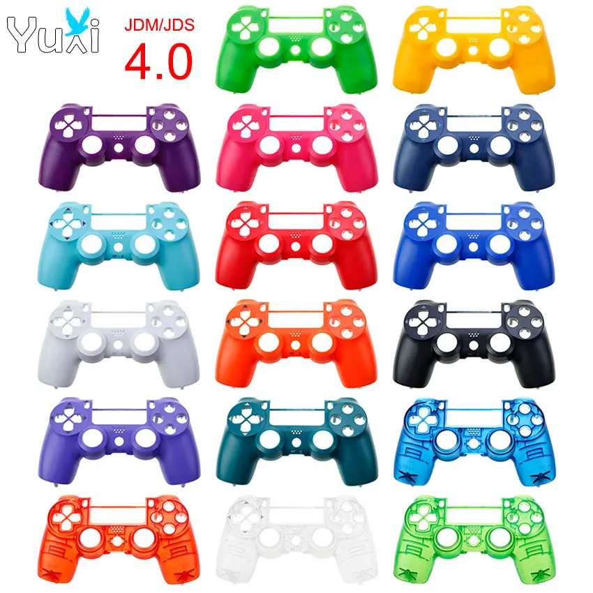 

YuXi Transparent Clear Housing Shell Case Front Cover Replacement For PS4 Pro Slim 4.0 Controller JDS JDM 040 Controller