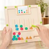 Wooden Shape Pairing Maze, Montessori Early Education Toys, Magnetic Shaped Walking Matching Game, Cognitive Colors And Shapes 1