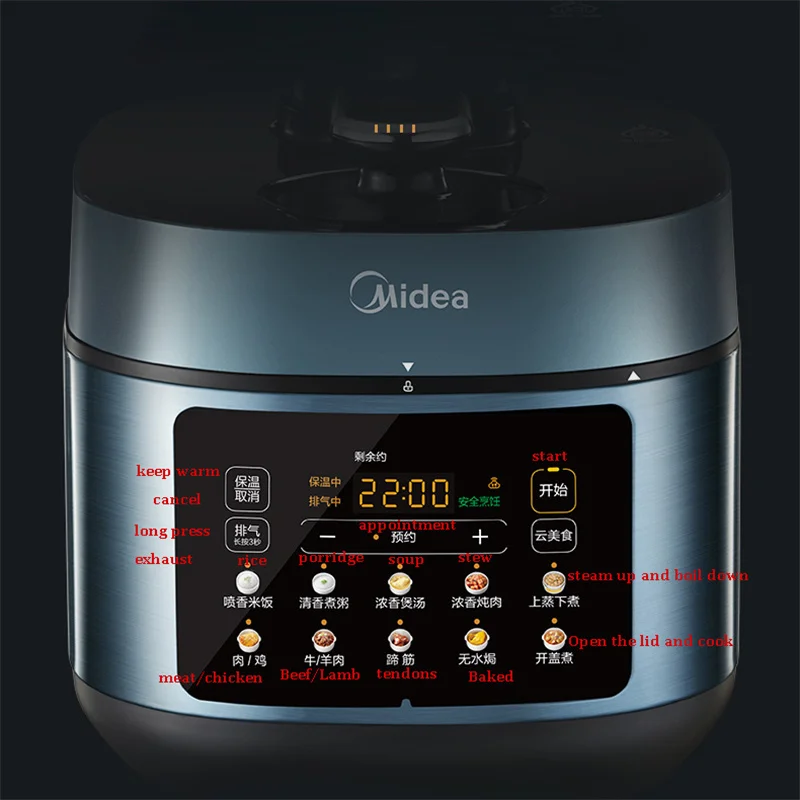 Electric Pressure Cooker Household Double Liner Pressure Cooker Multi Cooker Stew Meat Soup Porridge Cooking Pot Rice Cookers 5