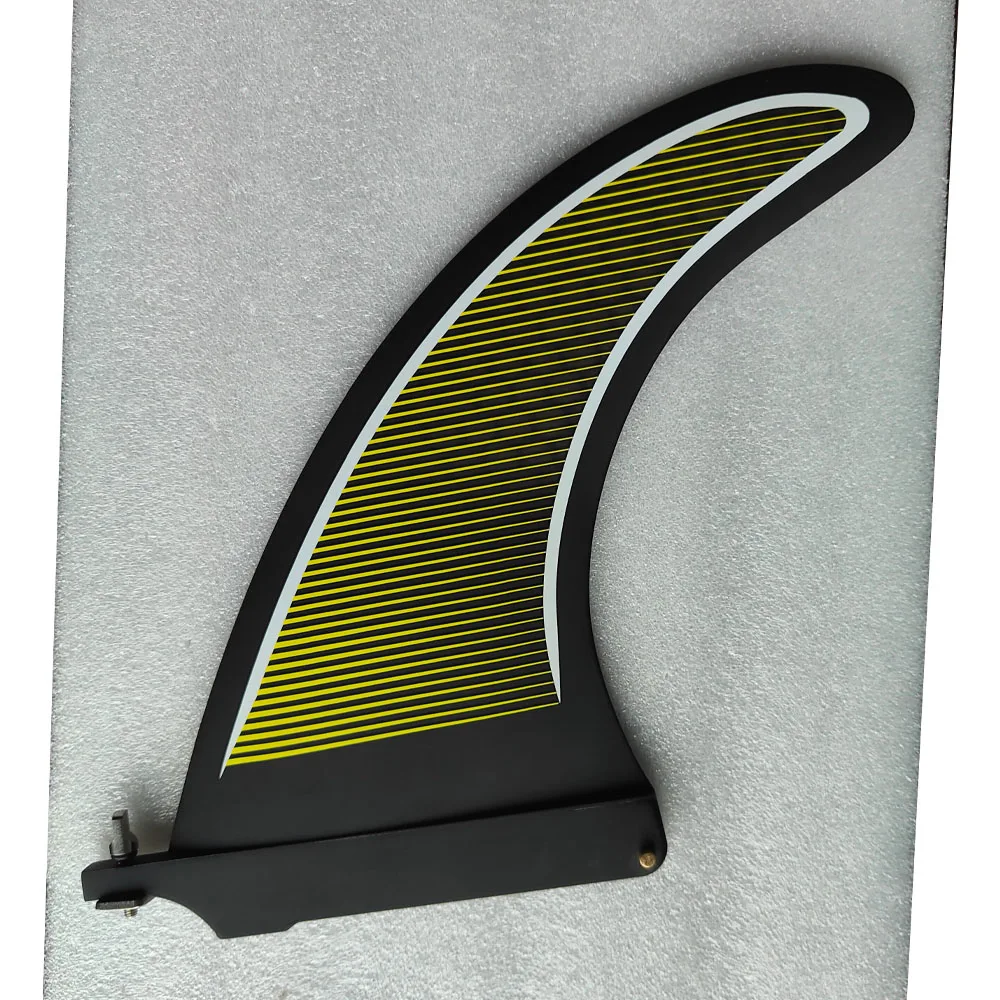 8 inch Surf Longboard Fins Honeycomb Fiberglass Yellow color Surfing Fin Surfboard Fin Single Fins