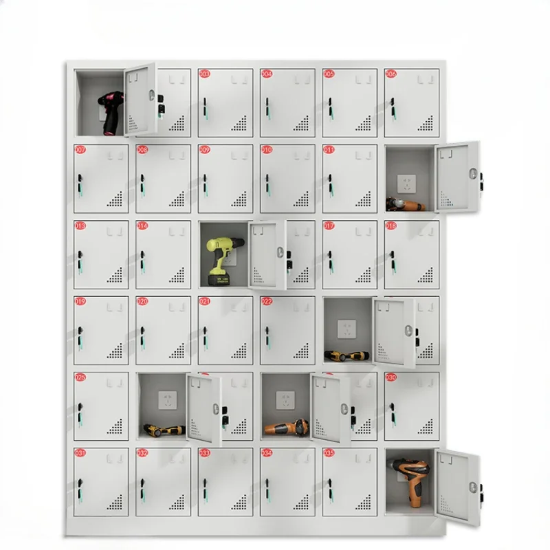 

Construction site: power tool charging cabinet, walkie-talkie, safe deposit box, battery swapping cabinet, USB, mobile