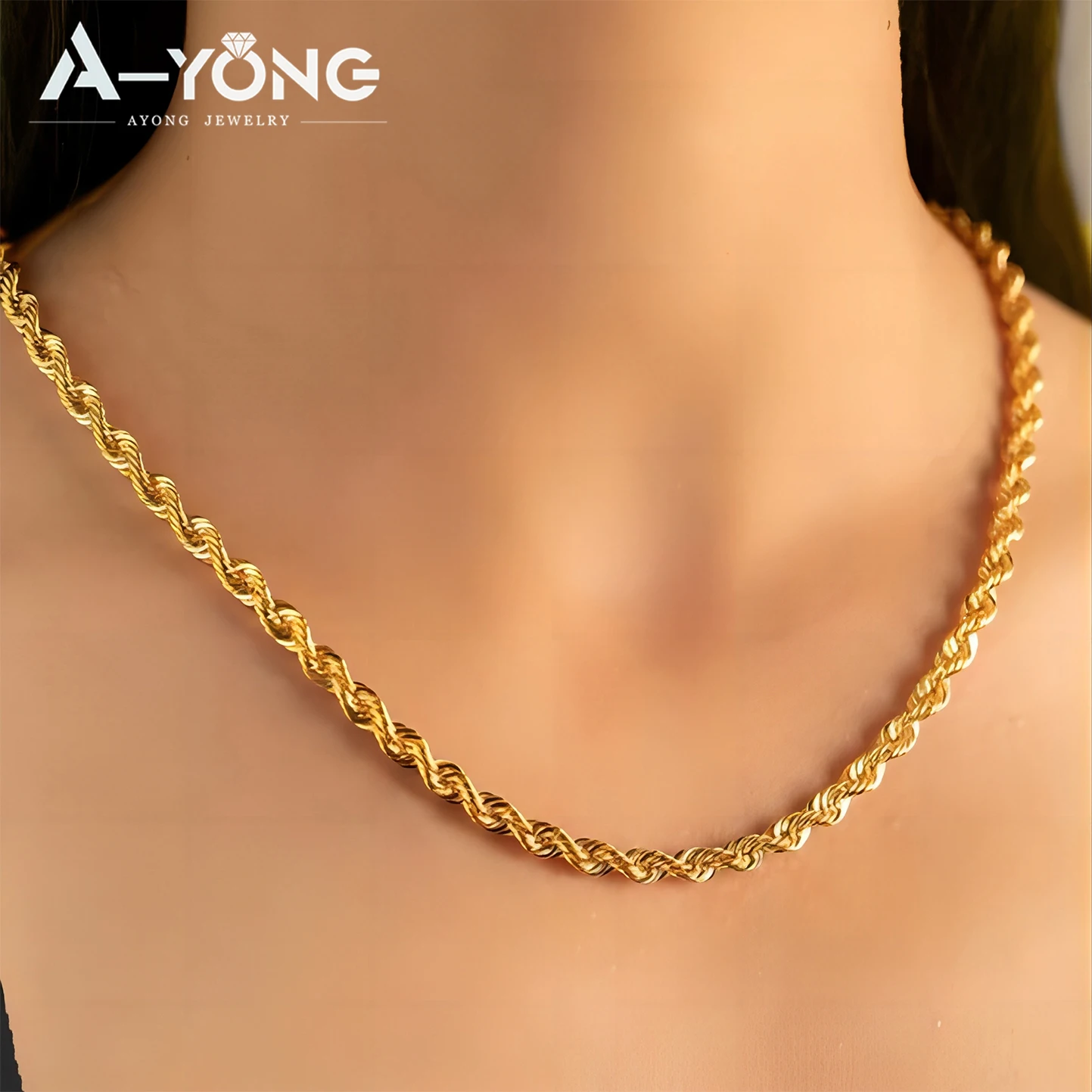 Collane Corda Laser In Oro 18 Carati Lunghezza: 70 Cm Filo O Misura: 12,1g