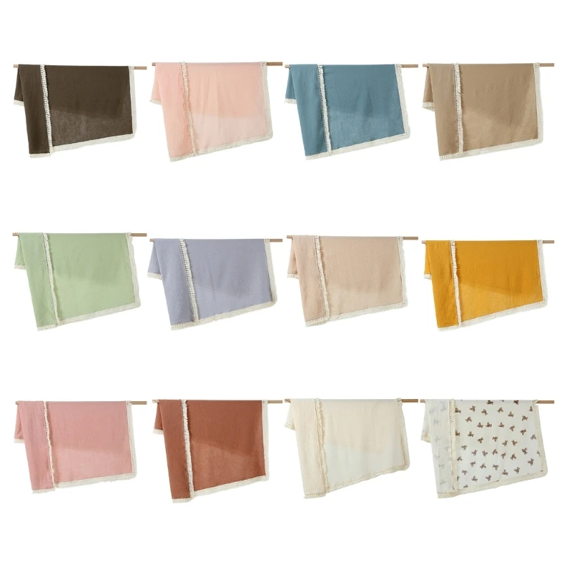 

2024 New Cotton Muslin Baby Blanket Newborn Cotton Baby Receiving Blanket Infant Sleeping Quilt- Bed Cover Durable
