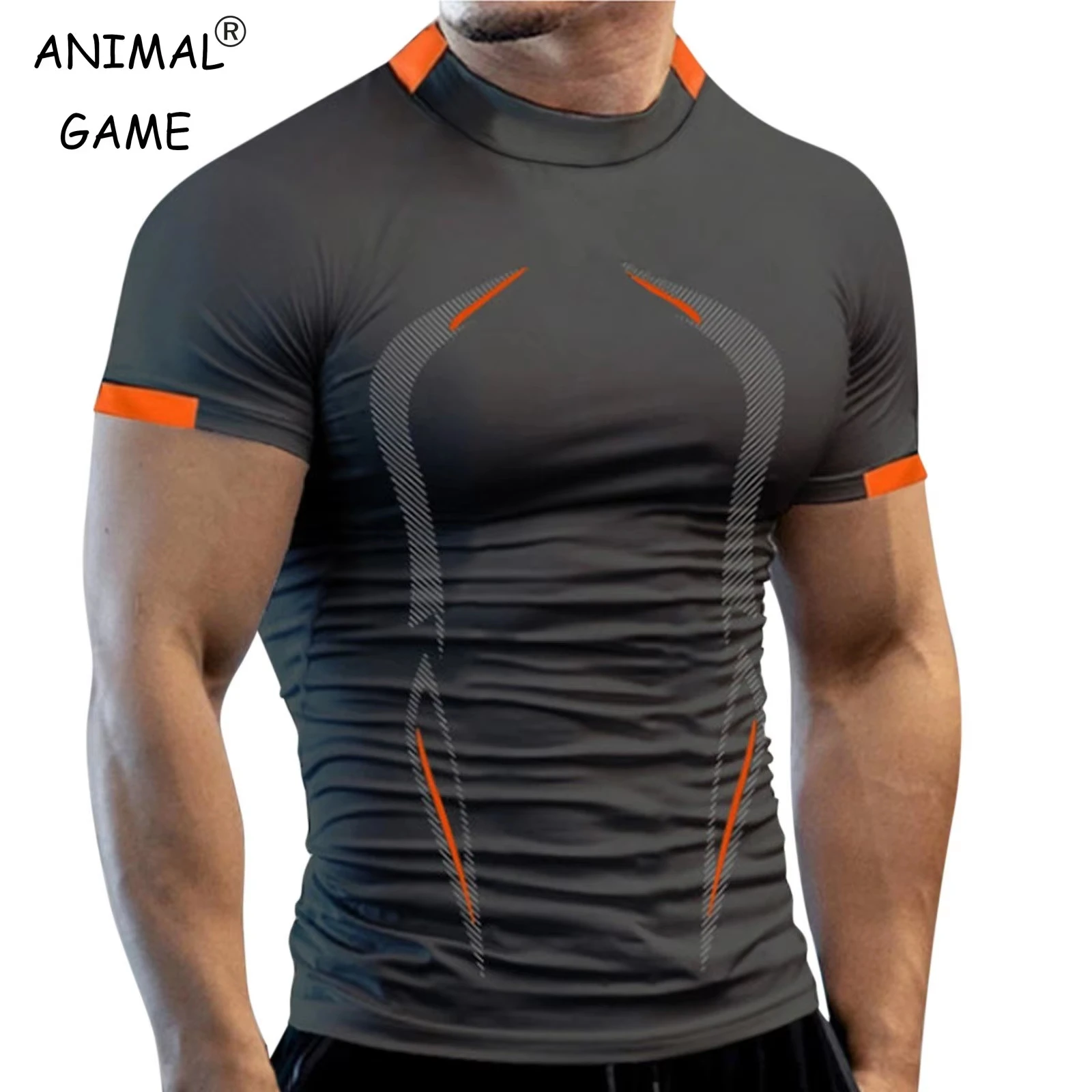 New Summer Gym Breathable T Shirt Men Quick Drying Jogging TShirt Men Training Tees Fitness Tops Running Summer Clothes
