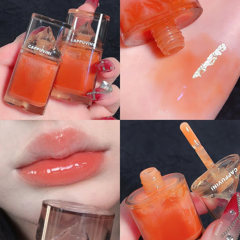 Ice Mountain Lip Gloss Crystal Jelly Lip Glaze Transparent Glass Oil Liquid Lipstick Lips Cosmetics