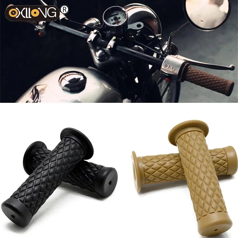 

Motocross hand grips motorbike handle grip for Universal Cafe Racer softail sportster cruise handlebar classic vintage grips