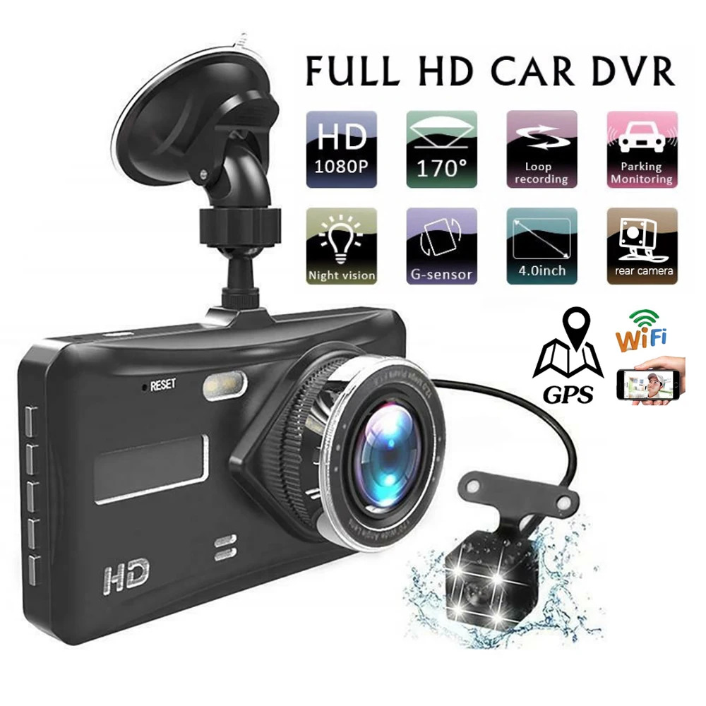 

Автомобильный видеорегистратор, Wi-Fi, Full HD 1080P, камера заднего вида, Автомобильный видеорегистратор, черный ящик, Автомобильный видеорегистратор, GPS-регистратор, автомобильные аксессуары