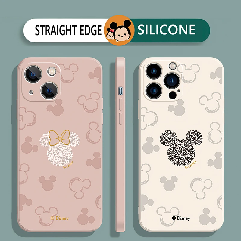 Phone Case For iPhone 11 12 13 Pro MAX Mini 6 6S 7 8 Plus X XR XS MAX SE 2020 5 Soft Silicone TPU Mickey Anime Funda Back Cover iphone 13 pro max case