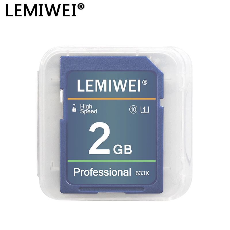 실제 용량 Lemiwei SD 메모리 카드 고속 256MB 512MB 클래스 10 USH-1U1 진한 파란색 1GB 2GB 카메라 파일 저장용