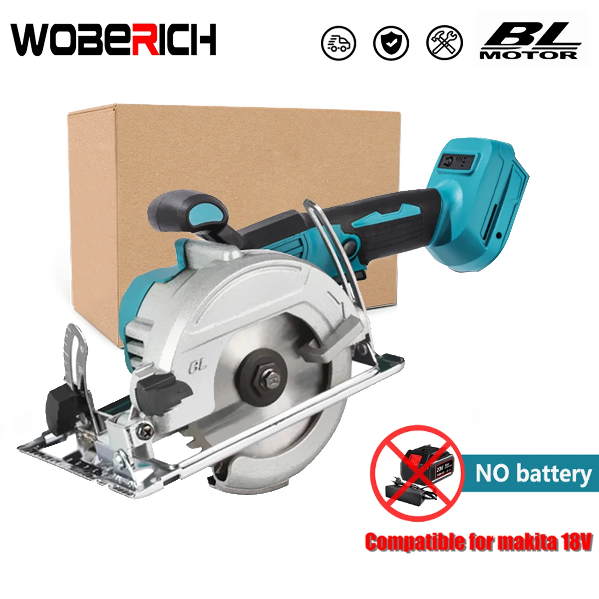WOBERICH Brushless Circular Saw 125mm 5Inch Cordless Electric Saw Cutting Wooden Tools For Home DIY Fit Makita 18V Battery No Battery, brushless circular saw 125mm 5inch cordless electric saw cutting wooden tools for home DIY fit Makita 18V battery no battery