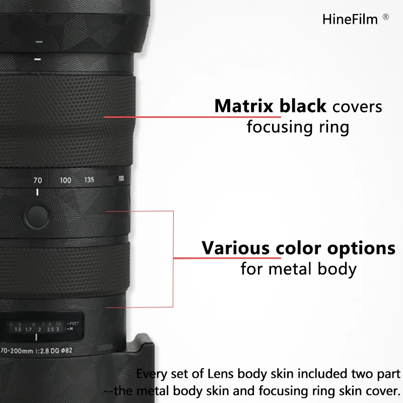 Sigma-Lens Decal Skin Wrap Capa para Lentes