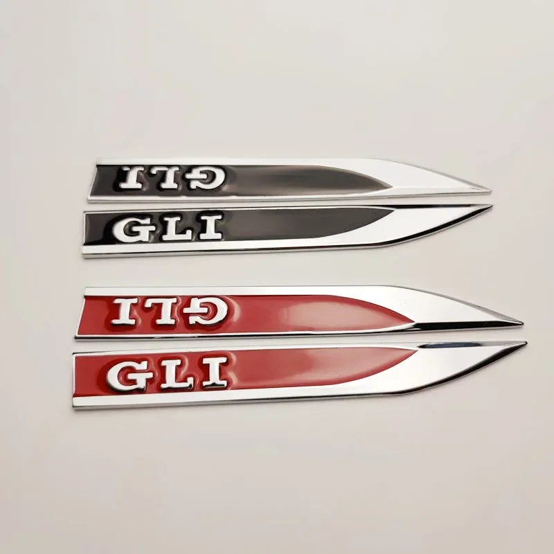 1 쌍 3D 금속 자동차 바디 사이드 펜더 배지 데칼 For Volkswagen VW Golf 7 6 5 GTD GLI 로고 스티커 엠블럼 스타일링 액세서리