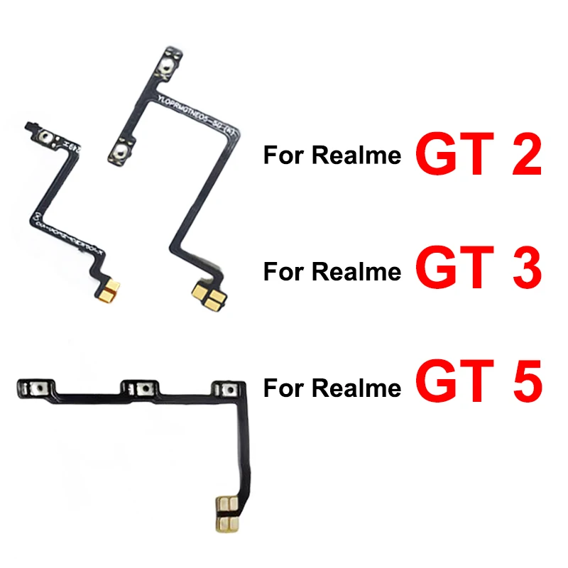 

For Realme GT2 GT Neo 3 3T Volume Power Flex Cable On OFF Power Volume Buttons Flex Ribbon Parts