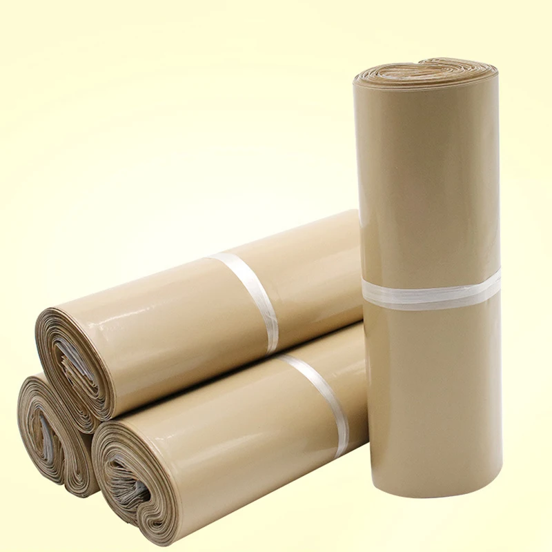 Mailing and Courier Bags 10Pcs Milk Tea Color